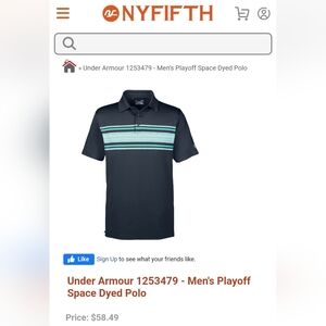 EUC Under Armour Men's Playoff Space Dyed Polo. Size 2XL Dark gray